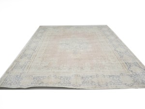 Antique Muted Floral 10X13 Distressed Vintage Oriental Rug