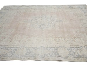 Antique Muted Floral 10X13 Distressed Vintage Oriental Rug