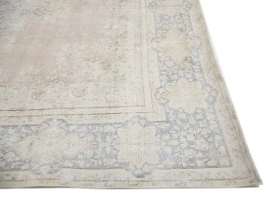 Antique Muted Floral 10X13 Distressed Vintage Oriental Rug