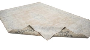 Antique Muted Floral 9'5X13 Distressed Vintage Oriental Rug