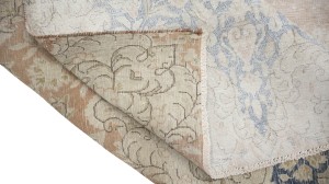 Antique Muted Floral 9'5X13 Distressed Vintage Oriental Rug