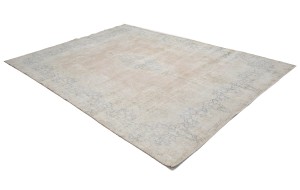 Antique Muted Floral 9'5X13 Distressed Vintage Oriental Rug