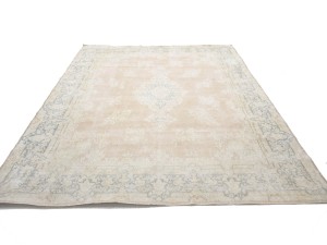 Antique Muted Floral 10X13 Distressed Vintage Oriental Rug
