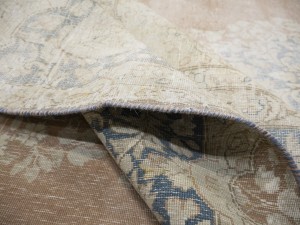 Antique Muted Floral 10X13 Distressed Vintage Oriental Rug