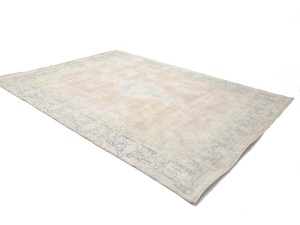 Antique Muted Floral 10X13 Distressed Vintage Oriental Rug
