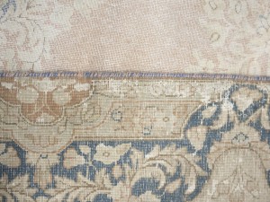 Antique Muted Floral 10X13 Distressed Vintage Oriental Rug