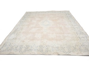 Antique Muted Floral 10X13 Distressed Vintage Oriental Rug