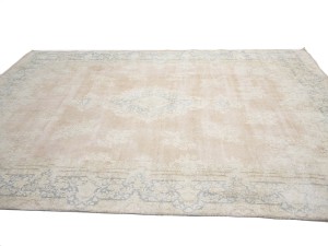Antique Muted Floral 10X13 Distressed Vintage Oriental Rug