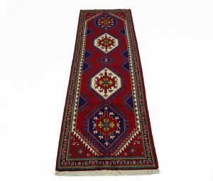 Vintage Red Tribal 4X13 Tabriz Persian Runner Rug