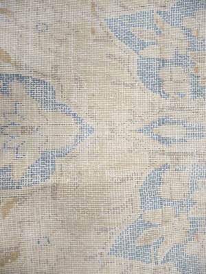 Antique Muted Beige Floral 10X13 Distressed Vintage Oriental Rug