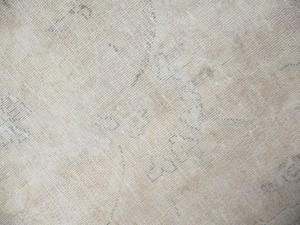 Antique Muted Beige Floral 10X13 Distressed Vintage Oriental Rug