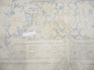 Antique Muted Beige Floral 10X13 Distressed Vintage Oriental Rug
