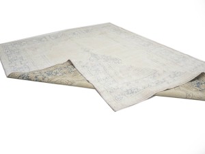 Antique Muted Beige Floral 10X13 Distressed Vintage Oriental Rug