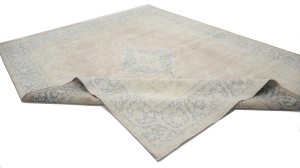 Antique Muted Floral 10X13 Distressed Vintage Oriental Rug