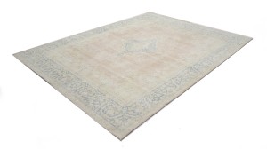 Antique Muted Floral 10X13 Distressed Vintage Oriental Rug