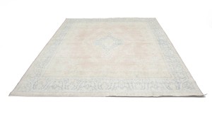 Antique Muted Floral 10X13 Distressed Vintage Oriental Rug