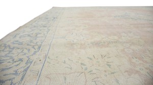 Antique Muted Floral 10X13 Distressed Vintage Oriental Rug