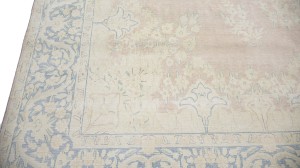 Antique Muted Floral 10X13 Distressed Vintage Oriental Rug