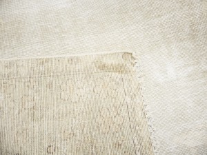 Antique Muted Beige Floral 7'9X11'6 Distressed Vintage Oriental Rug