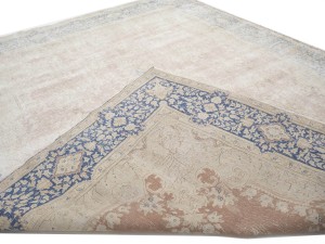 Antique Muted Floral 10X13 Distressed Vintage Oriental Rug