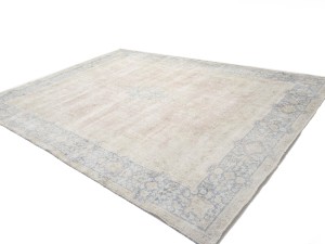 Antique Muted Floral 10X13 Distressed Vintage Oriental Rug