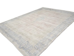 Antique Muted Floral 10X13 Distressed Vintage Oriental Rug