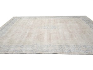 Antique Muted Floral 10X13 Distressed Vintage Oriental Rug