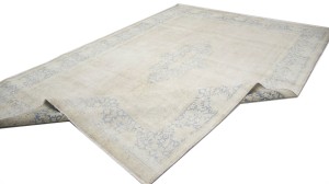 Antique Muted Floral 10X14 Distressed Vintage Oriental Rug