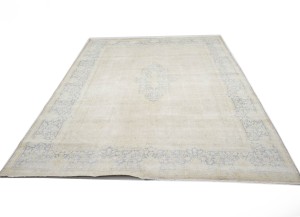 Antique Muted Floral 10X14 Distressed Vintage Oriental Rug