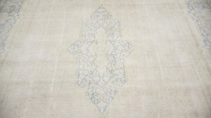 Antique Muted Floral 10X14 Distressed Vintage Oriental Rug