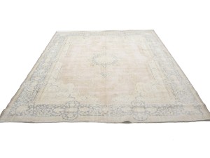 Antique Muted Floral 10X13 Distressed Vintage Oriental Rug