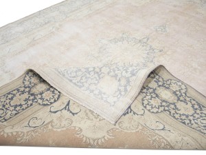 Antique Muted Floral 10X13 Distressed Vintage Oriental Rug