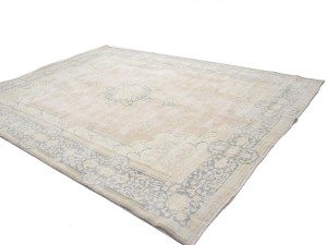 Antique Muted Floral 10X13 Distressed Vintage Oriental Rug