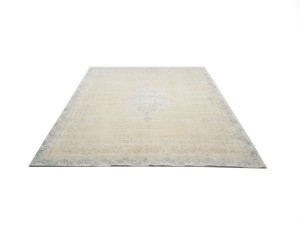 Antique Muted Floral 8'5X11'7 Distressed Vintage Oriental Rug