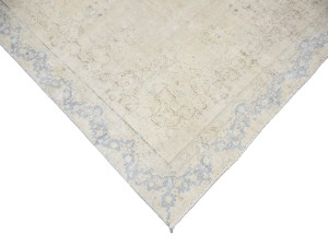 Antique Muted Floral 8'5X11'7 Distressed Vintage Oriental Rug