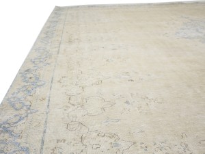 Antique Muted Floral 8'5X11'7 Distressed Vintage Oriental Rug