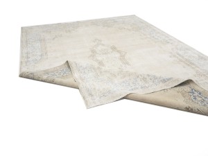 Antique Muted Floral 10X13 Distressed Vintage Oriental Rug