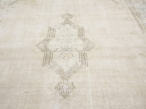 Antique Muted Floral 10X13 Distressed Vintage Oriental Rug