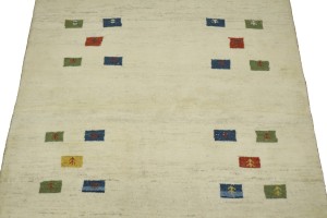 Begie Tribal 5X7 Gabbeh Persian Rug