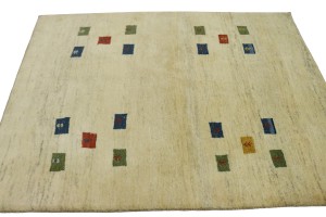Begie Tribal 5X7 Gabbeh Persian Rug