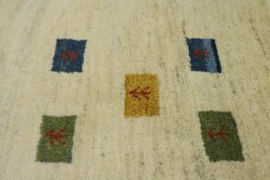 Begie Tribal 5X7 Gabbeh Persian Rug