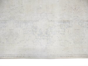 Antique Muted Beige Floral 10X13 Distressed Vintage Oriental Rug