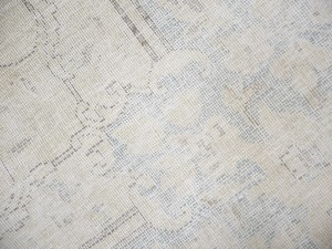 Antique Muted Beige Floral 10X13 Distressed Vintage Oriental Rug