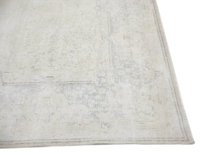 Antique Muted Beige Floral 10X13 Distressed Vintage Oriental Rug