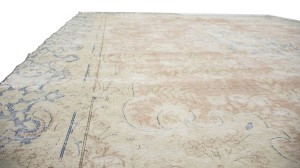 Antique Muted Floral 9X11 Distressed Vintage Oriental Rug
