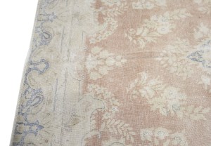 Antique Muted Floral 9X11 Distressed Vintage Oriental Rug