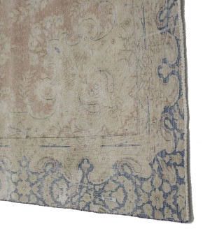 Antique Muted Floral 9X11 Distressed Vintage Oriental Rug