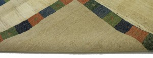 Cream Tribal 7X7 Gabbeh Persian Square Rug