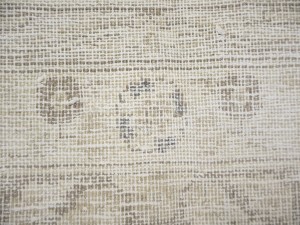Antique Muted Beige Floral 9'8X12'4 Distressed Vintage Oriental Rug