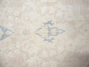 Antique Muted Peach Floral 10X13 Distressed Vintage Oriental Rug